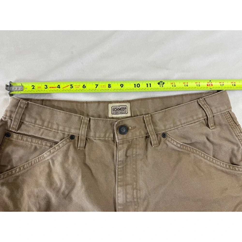 C.E. Schmidt Workwear Carpenter Pants Men's 36x36 Tan Canvas Utility Workwear